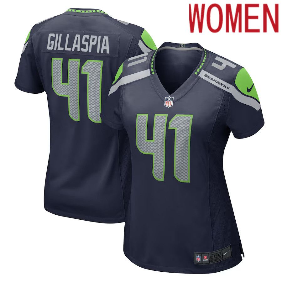 Women Seattle Seahawks 41 Cullen Gillaspia Nike College Navy Home Game Player NFL Jersey